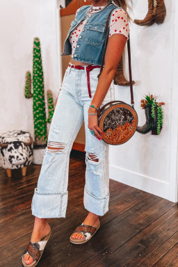 Red Allover Heart Print Mesh Short Sleeve Top