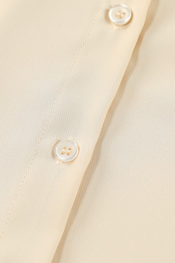 Apricot 3/4 Puff Sleeve Oversize Shirt