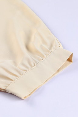 Apricot 3/4 Puff Sleeve Oversize Shirt