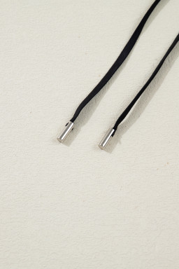 Black Flounced Bracelet Sleeve V Neck Tiered Maxi Dress