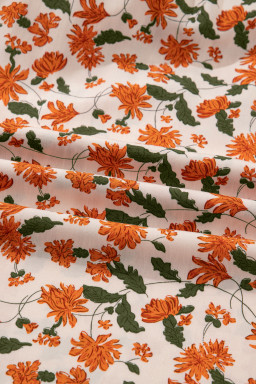 Beige Plus Size Floral Print V Neck Long Sleeve Babydoll Short Dress