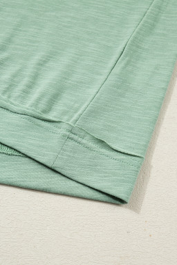 Canton Cuffed Short Sleeve Tee Raw Seam Patch Pocket Drawstring Pants Set