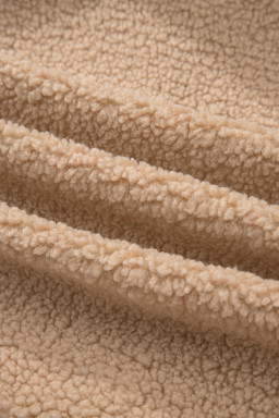 Straw Yellow 2-tone Color Block Patchwork Half Button Sherpa Sweatshirt