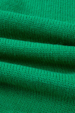 Bright Green Bow Backless Bubble Sleeve Sweater