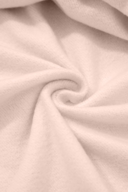 Apricot Pink Oversize Mock Neck Sweatshirt