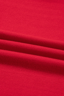 Fiery Red YEEHAW Embroidered Letter Loose Short Sleeve Sweater