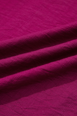 Wild Ginger Plus Size Contrast Trim Button V Neck Puffy Bracelet Sleeve Blouse