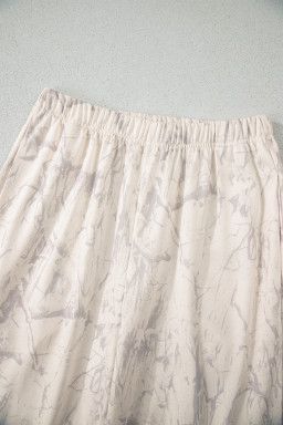 Khaki Camo Print Jogger Pants Set