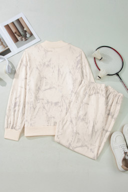 Khaki Camo Print Jogger Pants Set