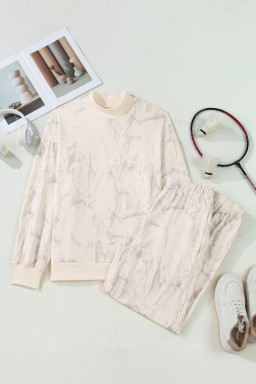 Khaki Camo Print Jogger Pants Set