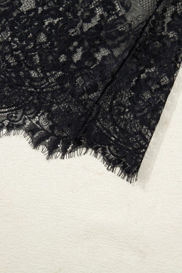 Black Floral Patchwork Short Sleeve T Shirt Loose Maxi Dress