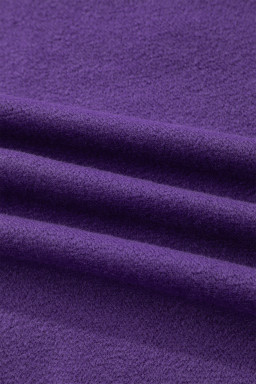 Tillandsia Purple Solid Color Oversized Mock Neck Sweatshirt