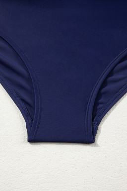 Blue Scoop Neck Adjustable Tankini and Matching Skort Bathing Suit