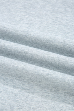 Gray Solid Color Oversized Mock Neck Sweatshirt