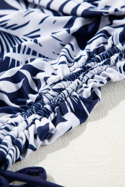 Blue Scoop Neck Adjustable Tankini and Matching Skort Bathing Suit