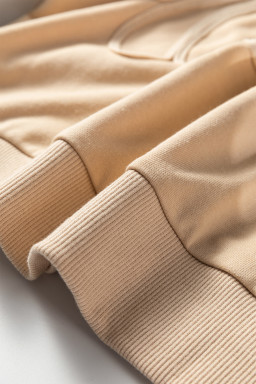 Parchment Embroidered Flower Pattern Drop Shoulder Sweatshirt