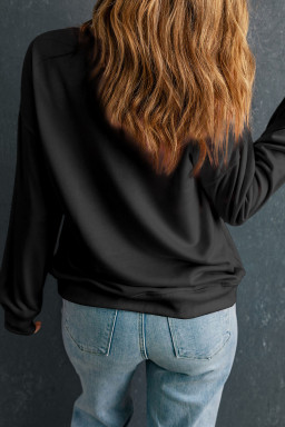 Black la weezy ana Mardi Gras Graphic Pullover Sweatshirt