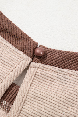 Parchment Stylish Textured Color Block Trim Shift Mini Dress