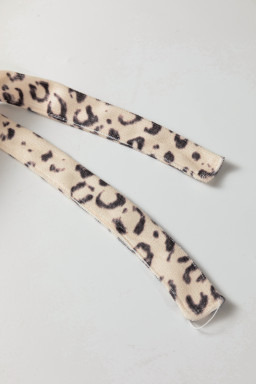 Apricot Knot Side Leopard Print Vest