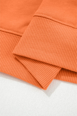 Flamingo Drop Shoulder Crop Pullover Drawstring Wide Leg Pants Set