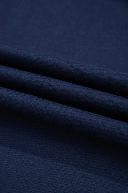 Dirty Blue Varsity Striped Detail Cropped Pullover Wide Leg Pants 2pcs Outfit