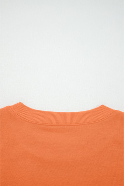 Flamingo Drop Shoulder Crop Pullover Drawstring Wide Leg Pants Set