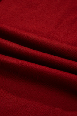 Red Dahlia Solid Color Round Neck Dolman Sleeve Top