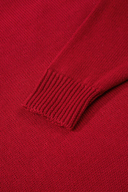 Racing Red Merry Colorful Dot Detail Christmas Dolman Sweater