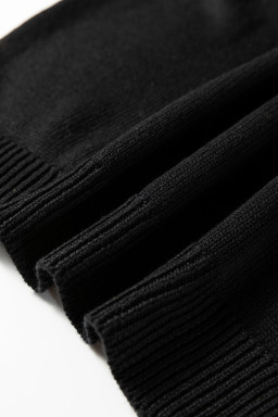 Black Merry Colorful Dot Detail Christmas Dolman Sweater