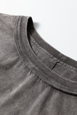 Medium Grey Mineral Wash Boxy Fit Cotton Tank Top