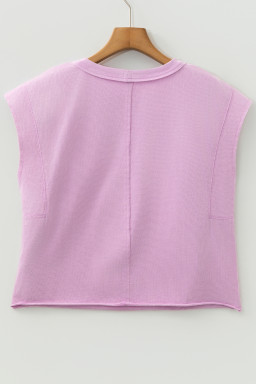 Bright Pink Mineral Wash Boxy Fit Cotton Tank Top