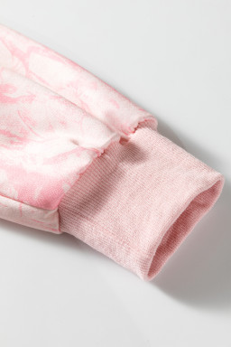 Pink Camo Print Jogger Pants Set