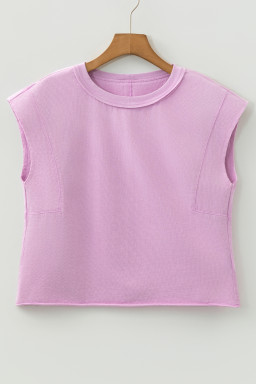 Bright Pink Mineral Wash Boxy Fit Cotton Tank Top
