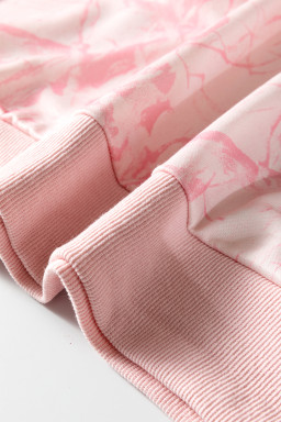 Pink Camo Print Jogger Pants Set