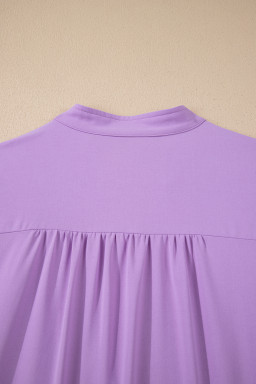 Phalaenopsis V Neck Puff Sleeve Summer Blouse