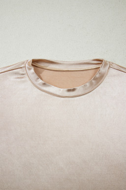 Gold Round Neck Metallic Tank Top