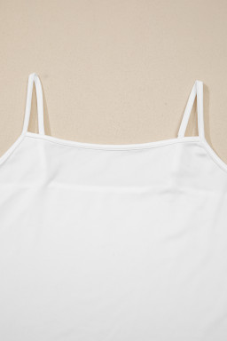 White 2pcs Sheer Floral Lace Ruffle Tiered Patchwork Blouse