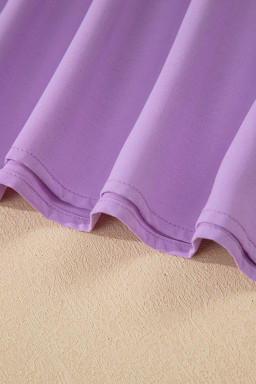 Phalaenopsis V Neck Puff Sleeve Summer Blouse