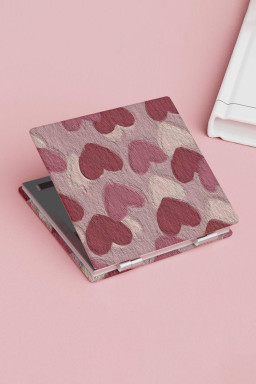 Light Pink Heart Printed Double-Sided Folding Portable Square Mini Mirror