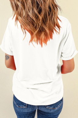 White LOUISIANA Mardi Gras Crayfish Printed Casual T Shirt