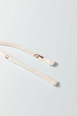 Apricot Bow Print Drawstring Elastic Waist Loose Corduroy Pants