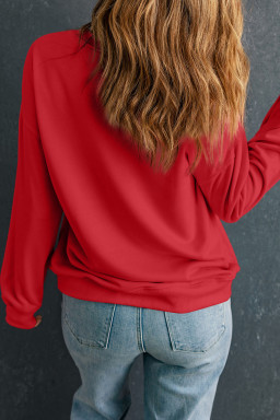 Red Love Letter Printed Casual Sweatshirt