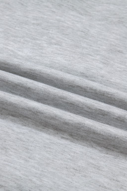 Light Grey Collared V Neck Tee Drawstring Elastic Waist Shorts 2pcs Outfit