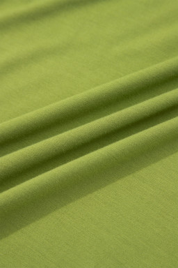 Fern Green Solid V Neck Cap Sleeve Tunic Elastic Waist Versatile Maxi Dress