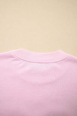 Light Pink Sweetheart Patchwork Oversize Sweatshirt