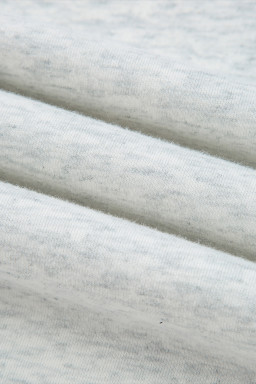 Light Grey Oversize Drop Shoulder Reversible Mock Neck Sweatshirt