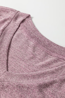 Delicacy 3pcs V Neck T Shirt Ribbon Knot Pants Open Duster 3pcs Lounge Set