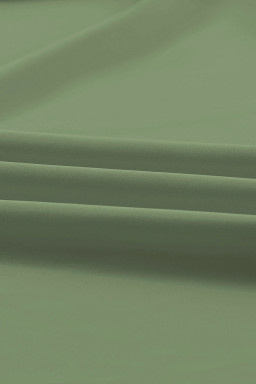 Green Criss Cross Waist Flared Swim Skirt