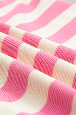Pink Stripe Cap Sleeve Shift T Shirt Dress