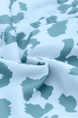 Beau Blue Leopard High Waisted Athletic Shorts